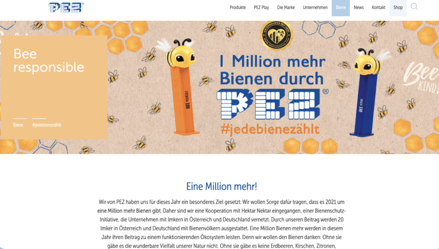 Landingpage für Aufmerksamkeit und Information