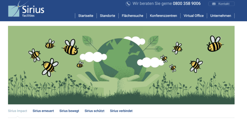 Landingpage und Blog als Bienenschutzträger